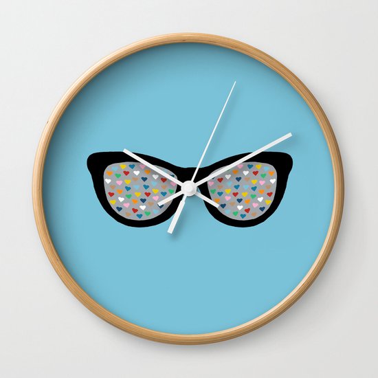 Heart Eyes Wall Clock