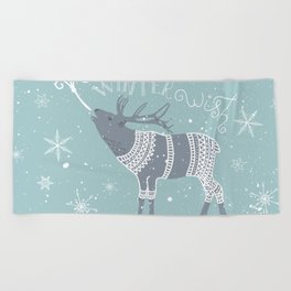 Winter Wish Beach Towel