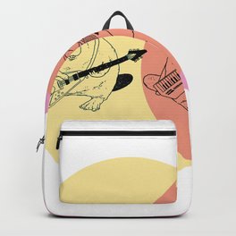 Keytar Platypus Yellow Orange Pink Backpack | Graphicdesign, Duck, Beaver, Dork, Stylish, Keytar, Cute, Fun, Quirky, Diagram 