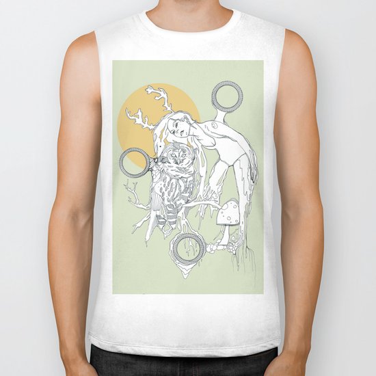 burnt wood Biker Tank