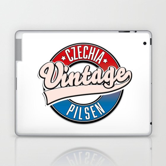 Pilsen czechia vintage logo Laptop & iPad Skin