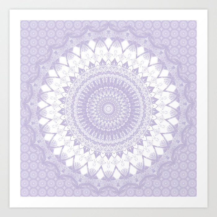 Boho Pastel Purple Mandala Kunstdrucke