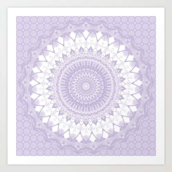 Boho Pastel Purple Mandala Kunstdrucke Boho Pastel Purple Mandala Kunstdrucke