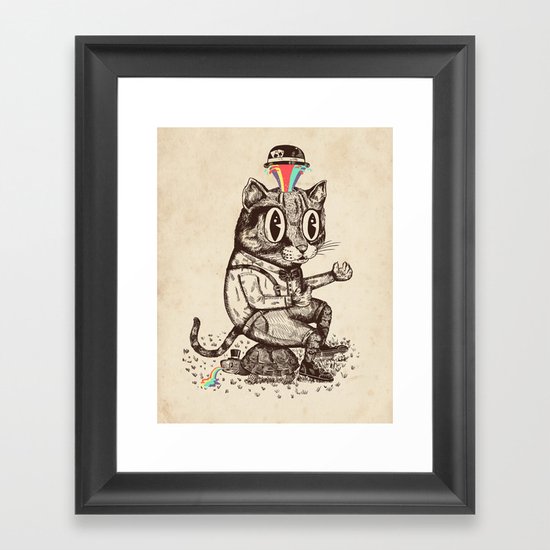 Strange Cat Framed Art Print