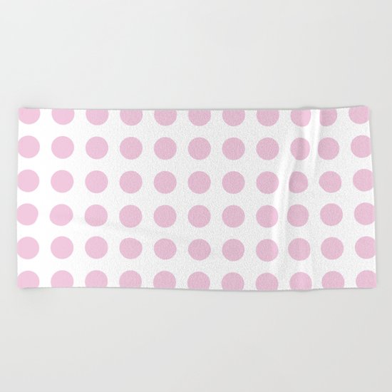 Simply Polka Dots in Blush Pink Beach Towel