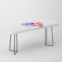 Stars And Stripes Hand Print Silhouette Bench