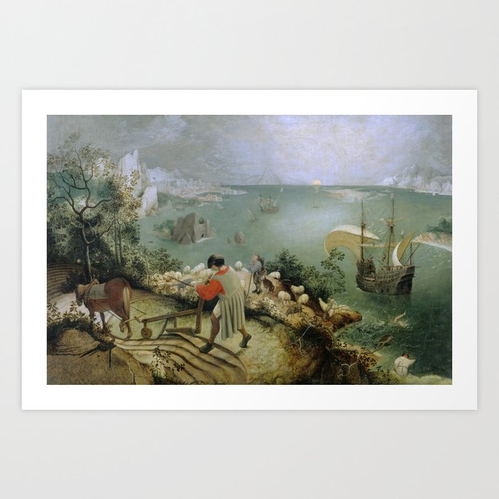 Pieter Bruegel the Elder - Landscape with the Fall of Icarus Art Print by old-masters | Society6