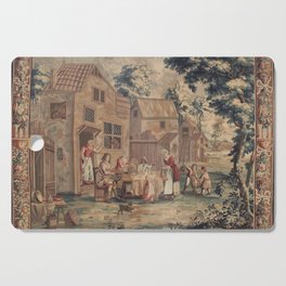Antique 17th Century Rustic Pastoral Scene English Tapestry Cutting Board