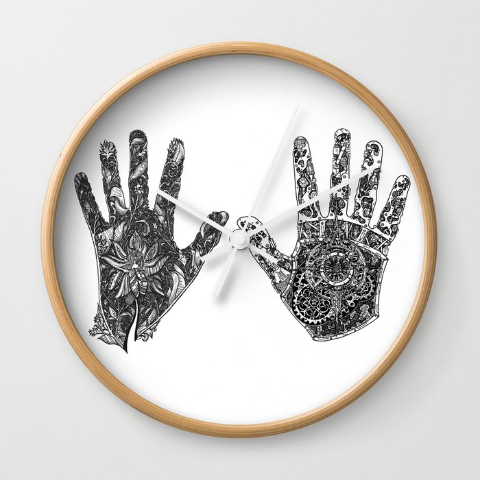 Hands of Contrast Wall Clock