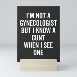 Know A Cunt Funny Quote Mini Art Print