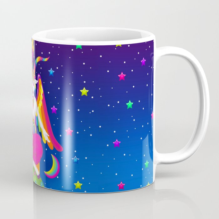 1997 Neon Rainbow Baphomet Coffee Mug