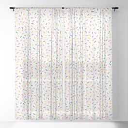 Colorful Party Sprinkles Sheer Curtain