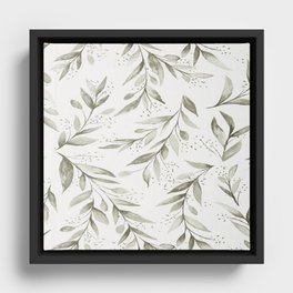 Pale Leaf Art  Framed Canvas