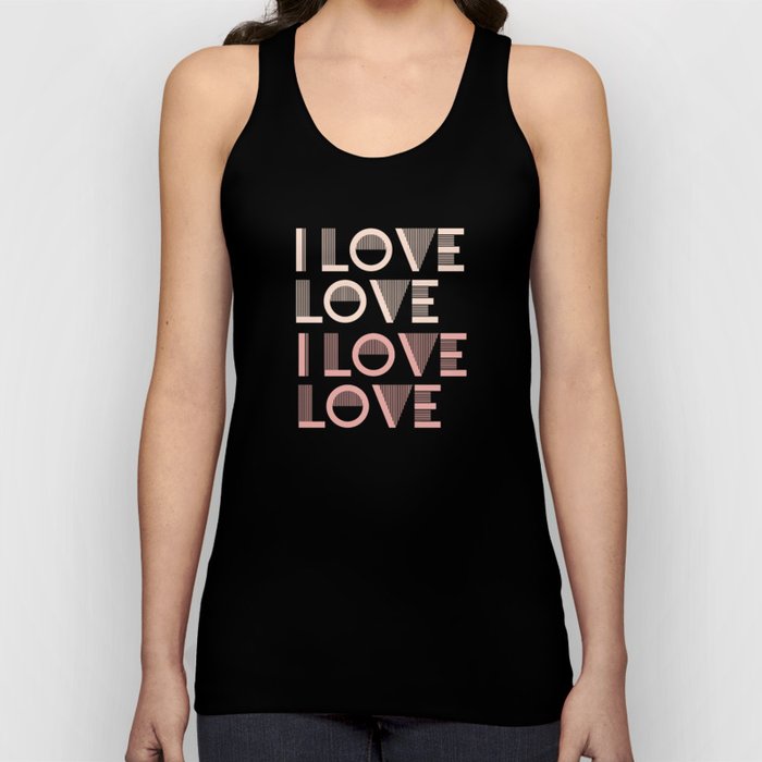 I Love Love - Periwinkle Blue light pastel colors modern abstract illustration Tank Top