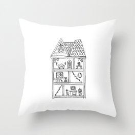 Little Dollhouse Throw Pillow