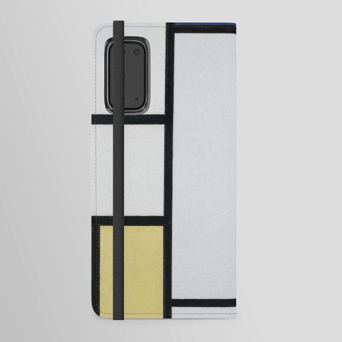 Composition with Blue, Red, Yellow, and Black, Piet Mondrian, oil on canvas, 1922 Android Wallet Case