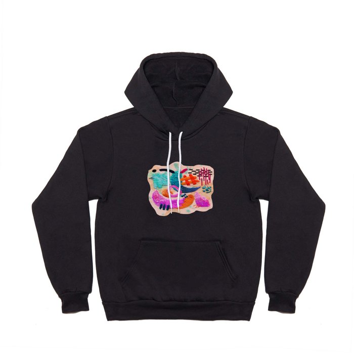 abstract embroidery Hoody
