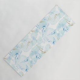 whales watercolor glitter gold Yoga Mat