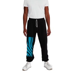 Blue Zebra 3D Modern Art Collection Sweatpants