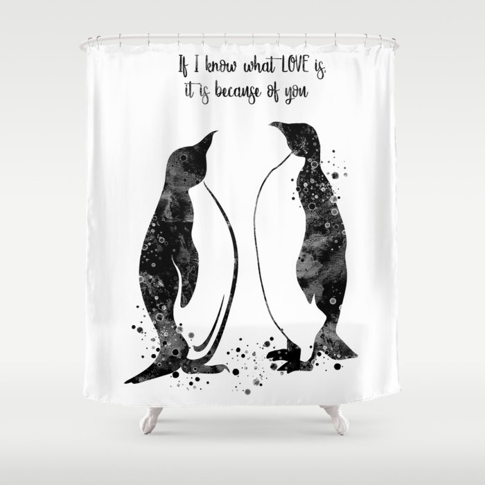 Penguin shower curtain store