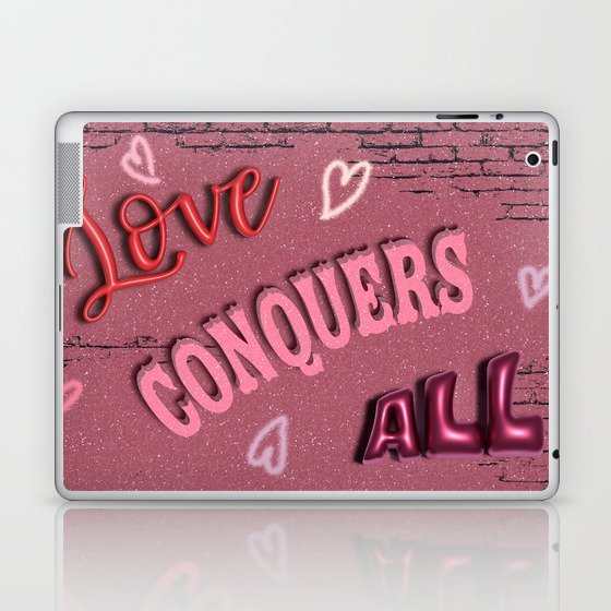 Love Conquers All 3D Lettering Laptop & iPad Skin