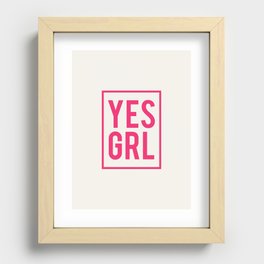 YES GIRL Recessed Framed Print