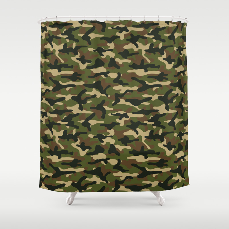 Bush Camouflage Shower Curtain By Rafaelbranco Society6