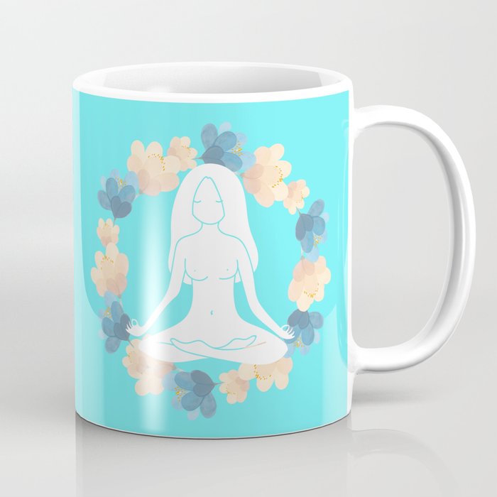 Meditation Floral Goddess Coffee Mug