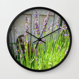 Blooming Garden Lavender Wall Clock
