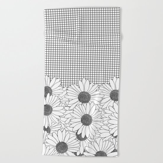 Daisy Grid Beach Towel
