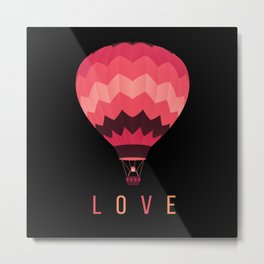 Hot Air Balloon Love Metal Print