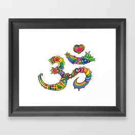 Rainbow Om Framed Art Print