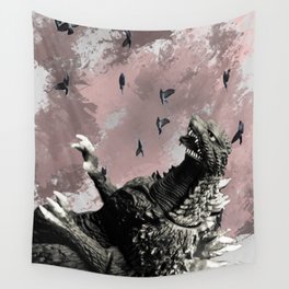 godzilla attack Wall Tapestry