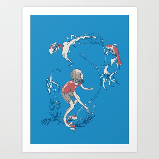 FISH AND WATER Art Print