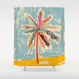 VACATION PALM TREE Shower Curtain
