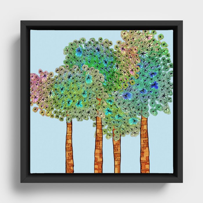 Tree Grove Framed Canvas