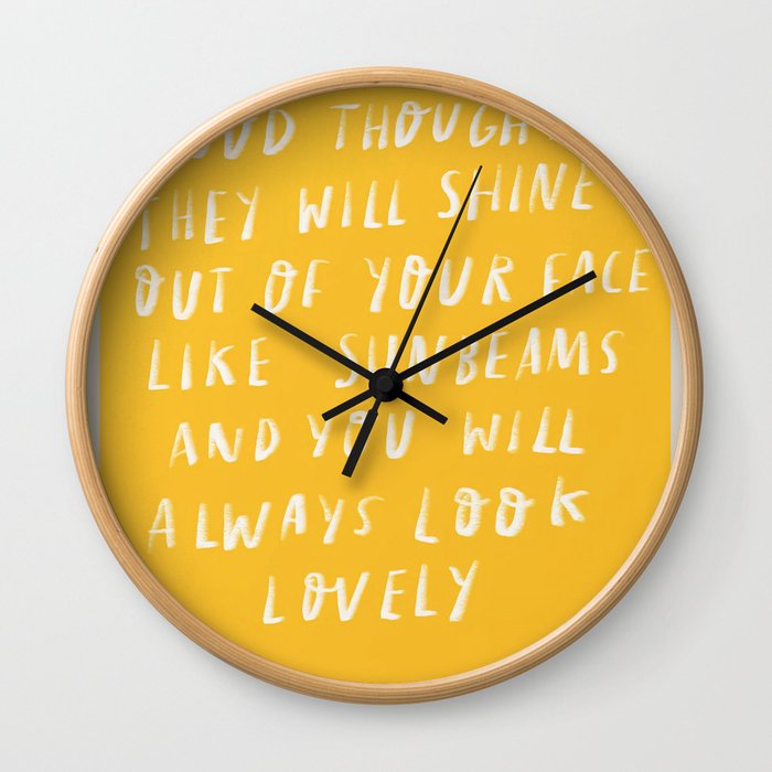 Roald Dahl inspired Quote Print! Hand written type, poster, art, gift, The Twits Wall Clock