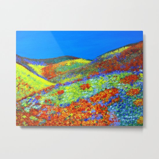 Hillside flowers Metal Print