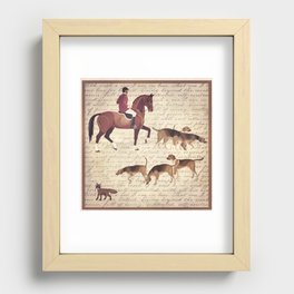 English country foxhunt print Recessed Framed Print