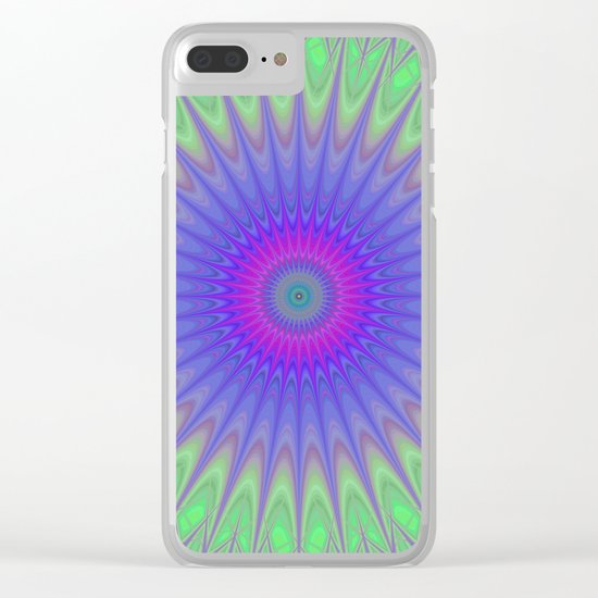 Cold mandala Clear iPhone Case