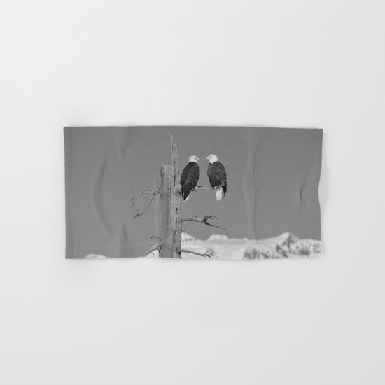 Perched With A View Duo - B & W Hand & Bath Towel