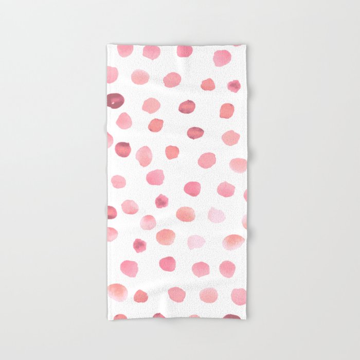 Pink polka dot towels best sale