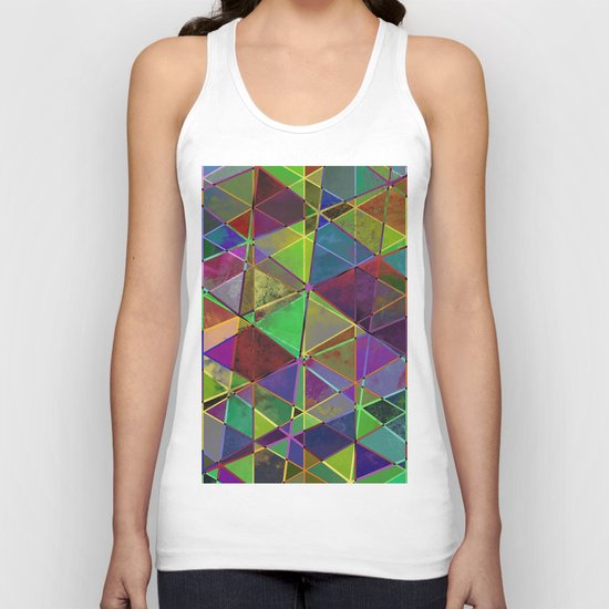 Tangled Triangles - Abstract, textured, geometric design Unisex Tank Top