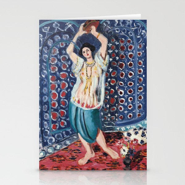 Henri Matisse 'Odalisque With Tambourine' Figurative Art Stationery Cards