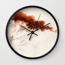 Fire&Gasoline Wall Clock | Drawing, Illustration, Fraser, Love, Outlander, People, Red, Passion, Hair, Coloredpencils 