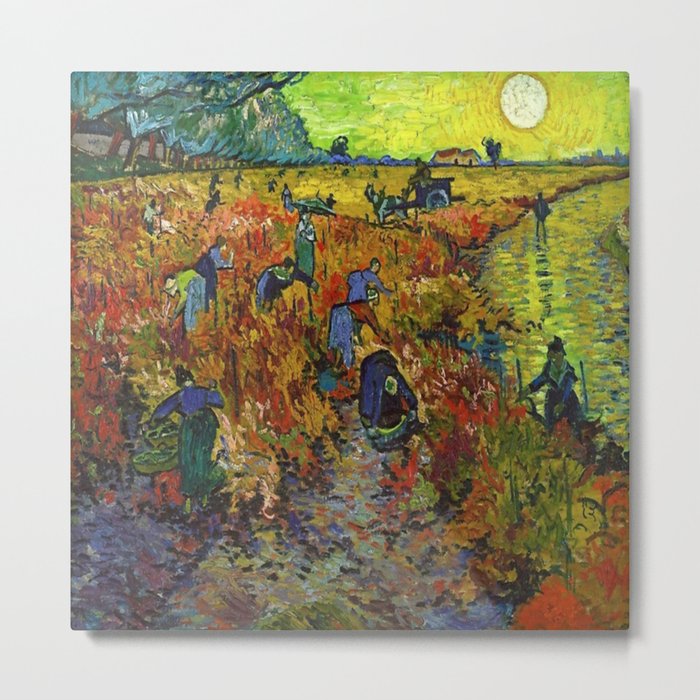Vincent Van Gogh - The Red Vineyard ,1888 Metal Print