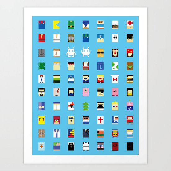 Minimalism beloved Videogame Characters Art Print