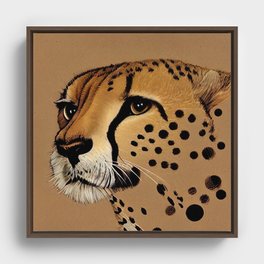 cheetah portrait  Framed Canvas