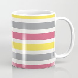 Red, Gray and Yellow Stripes  Coffee Mug