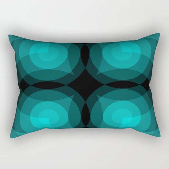 Blue Interference Rectangular Pillow